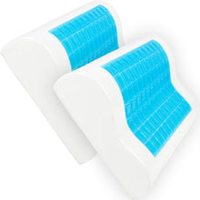 Lade das Bild in den Galerie-Viewer, SNAPNAP Gelschaumkissen mit Kopfmulde + kühlende Gelpads, 50 x 30 cm, Höhe 10cm, Ergonomisch und Hypoallergen