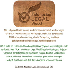 Lade das Bild in den Galerie-Viewer, Gartenbank SUMATRA naturbelassen, 2-Sitzer aus Teak Massivholz, B 120 x H 85 x T 56 cm