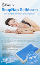 Lade das Bild in den Galerie-Viewer, SNAPNAP Gelschaumkissen mit Kopfmulde + kühlende Gelpads, 50 x 30 cm, Höhe 10cm, Ergonomisch und Hypoallergen