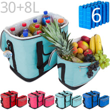 Lade das Bild in den Galerie-Viewer, IBIZA Kühltaschen-Set 30+8 Liter mit 6 Kühlakkus für Picknick, Grillen, Wandern, Ausflüge, Urlaub
