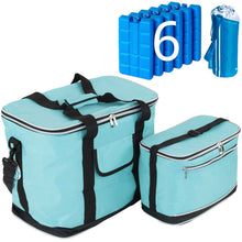 Lade das Bild in den Galerie-Viewer, IBIZA Sonderangebot: Kühltaschen-Set + 6 Kühlakkus + 1 Flaschenkühler