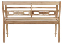 Lade das Bild in den Galerie-Viewer, Gartenbank SUMATRA naturbelassen, 2-Sitzer aus Teak Massivholz, B 120 x H 85 x T 56 cm