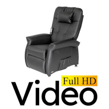 Laden und Abspielen von Videos im Galerie-Viewer, Übersicht über die Hauptfunktionen des Throner Exklusiv Massagesessels: Mittels Handbedienung beliebig verstellbare Fußstütze, sowie die Funktion Schlafsessel und die Aufstehhilfe.