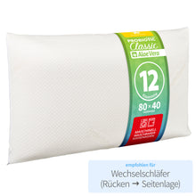 Lade das Bild in den Galerie-Viewer, MABAMAHO Probiotic Orthopädisches Nackenstützkissen mit Aloe Vera aus Memory Viscoschaum 40x80x12 cm Waschbar bis 40°C, inkl. 1x Innen &amp; 1x Schutzbezug
