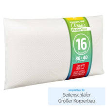 Lade das Bild in den Galerie-Viewer, Kopfkissen Probiotic Argentum Classic mit Aloe Vera in der Höhe 16 cm für Seitenschläfer bzw. Grossen Körperbau
