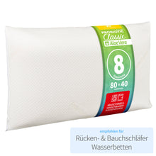 Lade das Bild in den Galerie-Viewer, MABAMAHO Probiotic Orthopädisches Nackenstützkissen mit Aloe Vera aus Memory Viscoschaum 40x80x8 cm Waschbar bis 40°C, inkl. 1x Innen &amp; 1x Schutzbezug
