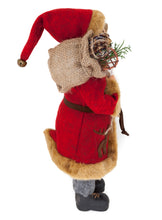 Lade das Bild in den Galerie-Viewer, Weihnachtsmann mit Skier und Geschenkesack, 45 cm hoch, Sehr Detailliert - Perfekte Dekoration
