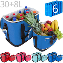 Lade das Bild in den Galerie-Viewer, IBIZA Kühltaschen-Set 30+8 Liter mit 6 Kühlakkus für Picknick, Grillen, Wandern, Ausflüge, Urlaub
