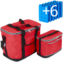 Lade das Bild in den Galerie-Viewer, IBIZA Kühltaschen-Set 30+8 Liter mit 6 Kühlakkus für Picknick, Grillen, Wandern, Ausflüge, Urlaub

