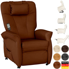 Lade das Bild in den Galerie-Viewer, THRONER EXKLUSIV TV-Massagesessel mit elektrischer Aufstehhilfe, 5-Zonen-Massage in Sherry mit Fernbedienung
